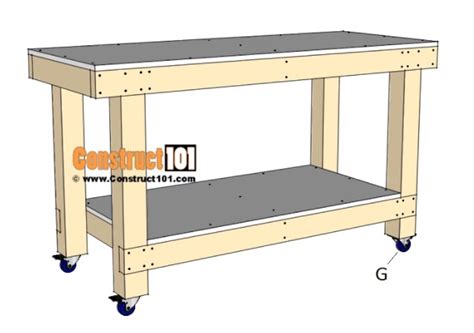 free printable workbench plans.